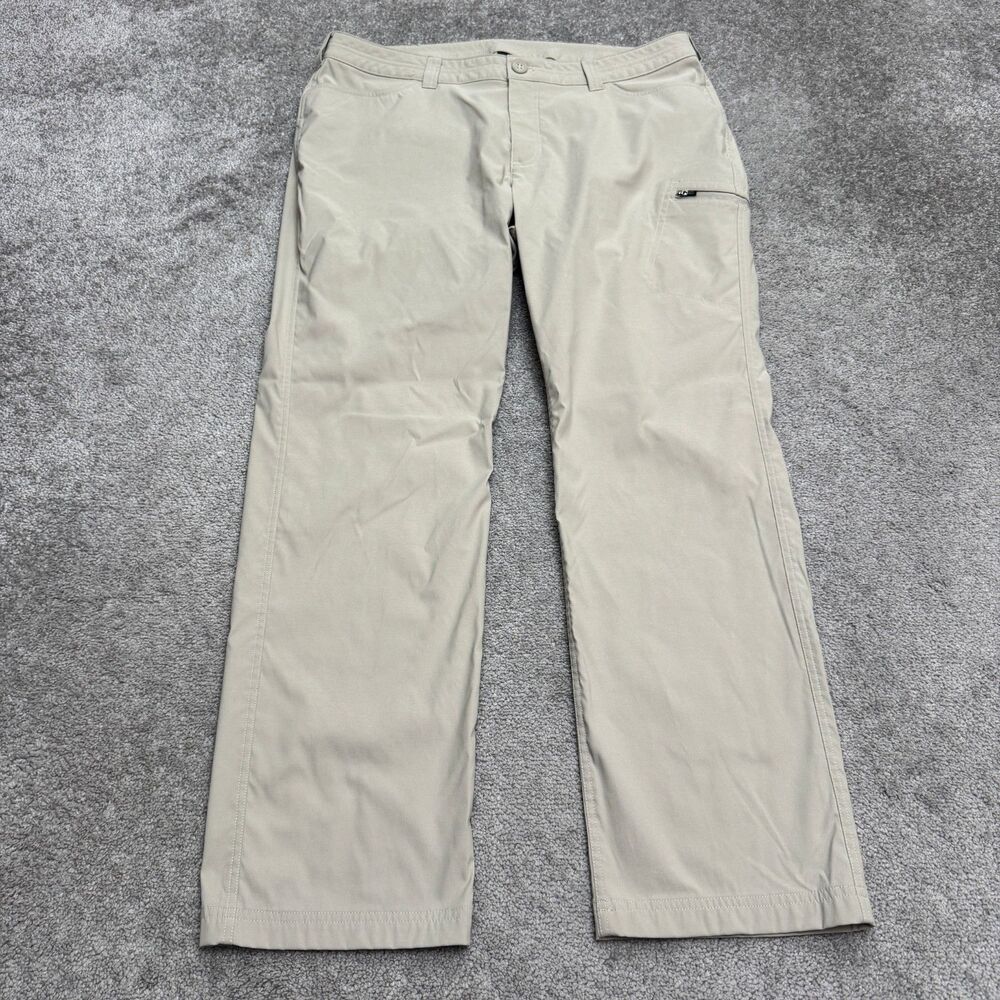 Eddie Bauer First Ascent Guide Hiking Pants Womens 18W Beige Lightweight Outdoor
